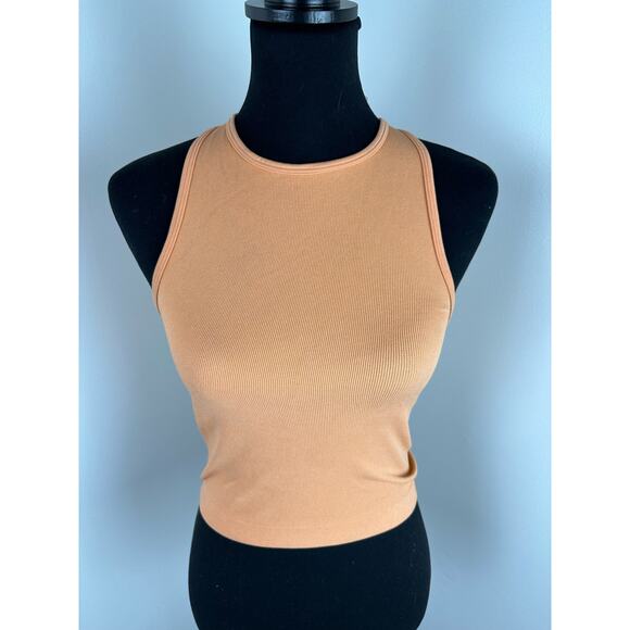 Pre-Loved Free People Movement  Ribbed Tank Top - Orange Sherbet Small - Picture 1 of 7